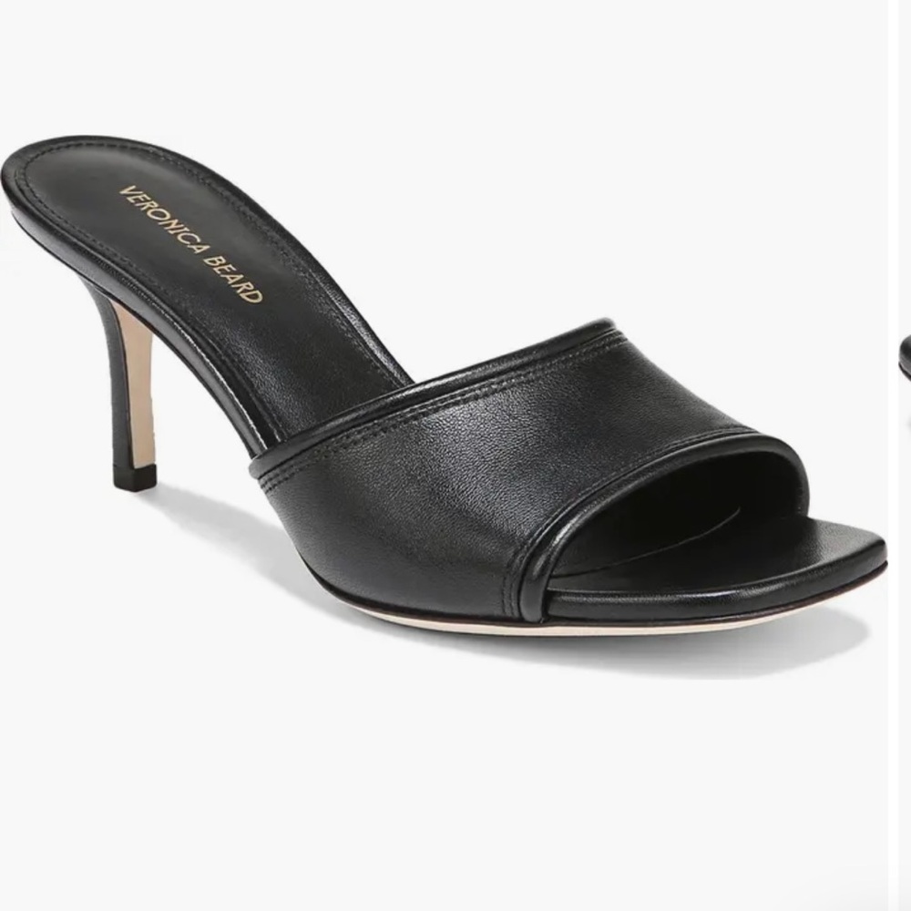 Veronica Beard Black Women's Medora Heeled Sandals 7.5